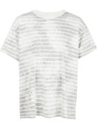 Amiri Striped Faded T-shirt - Grey