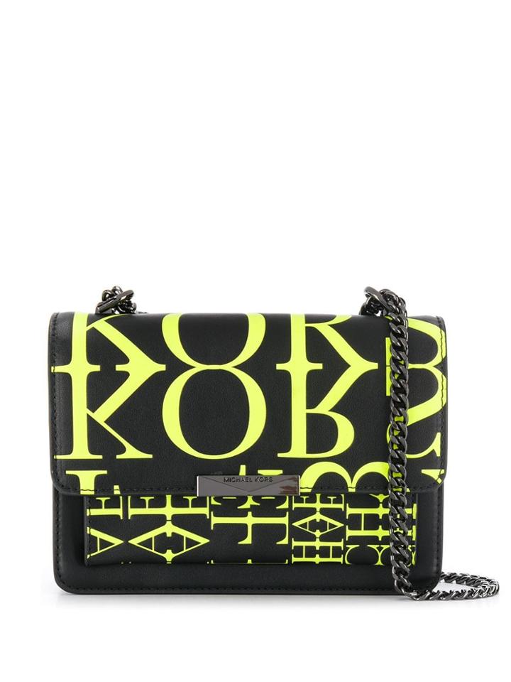Michael Michael Kors Sloan Editor Newsprint Bag - Black