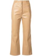 Nanushka Button-up Cropped Trousers - Brown