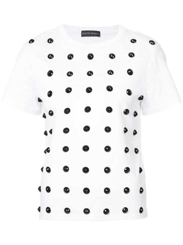 David Koma Studded T-shirt - White
