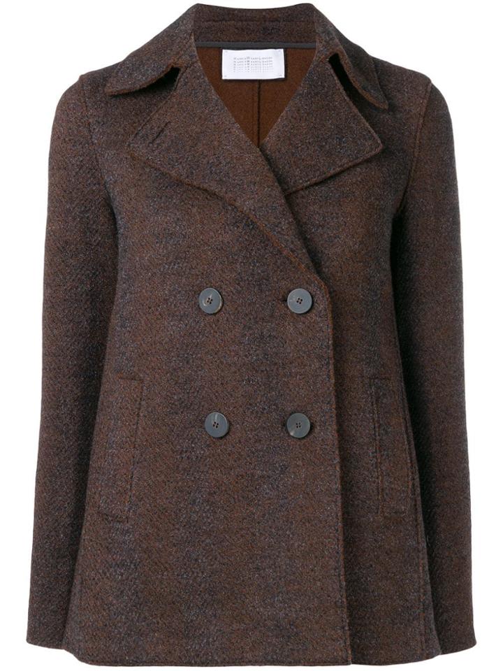 Harris Wharf London Double-breasted Coat - Brown