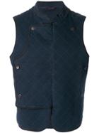 Al Duca D'aosta 1902 Quilted Fitted Gilet - Blue