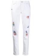 Michael Michael Kors Rainbow Distressed Jeans - White