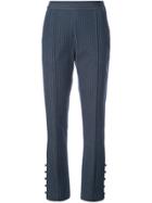 Rosie Assoulin Pinstripe Trousers - Blue
