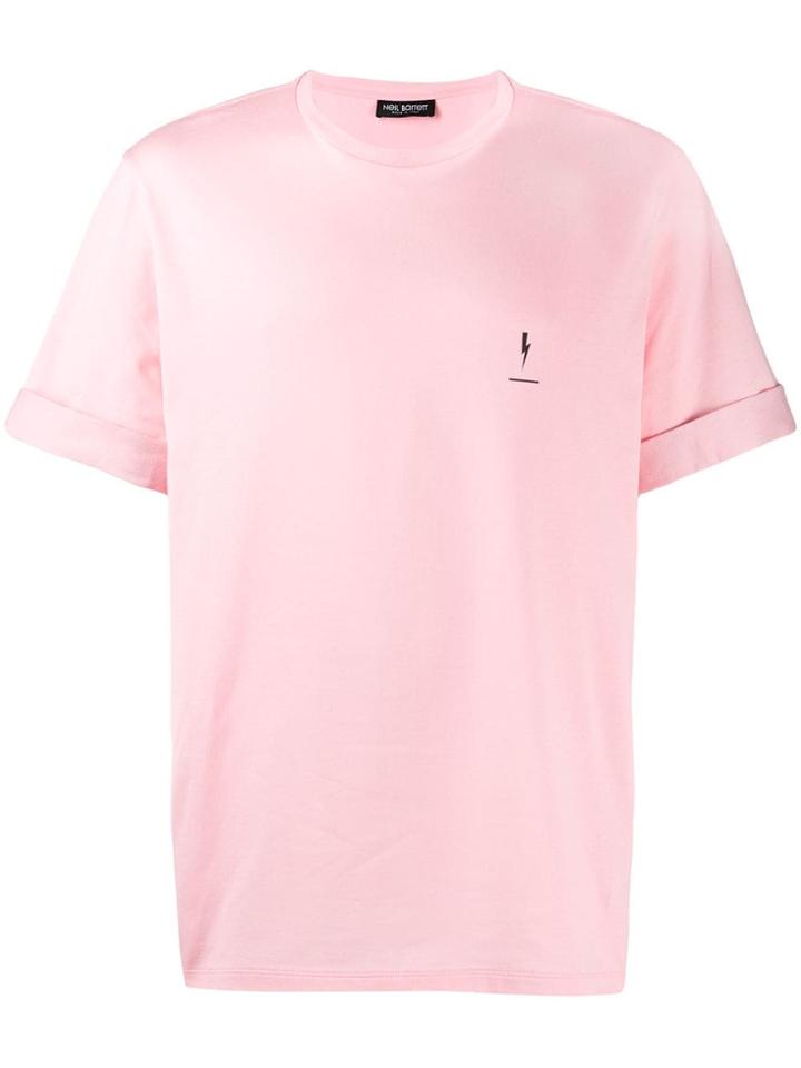 Neil Barrett Turn Up Cuff T-shirt - Pink