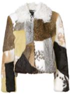 Proenza Schouler Patchwork Fur Jacket, Women's, Size: 4, Rabbit Fur/lamb Skin