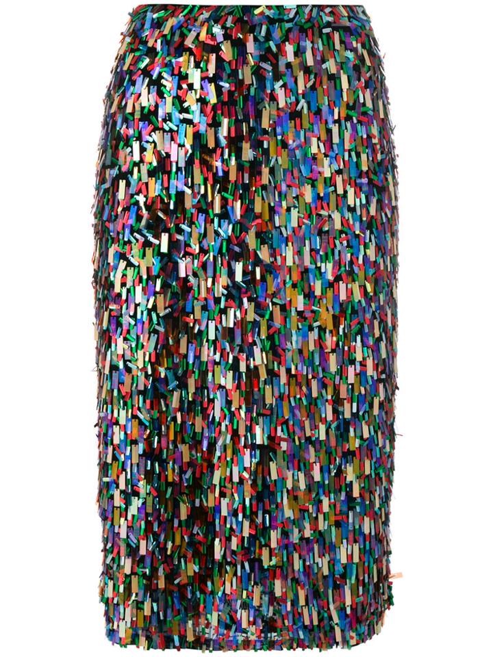 Odeeh Embellished Midi Skirt - Multicolour