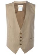 Romeo Gigli Vintage Pinstripe Waistcoat - Brown