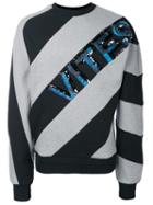Juun.j Striped Sweatshirt, Men's, Size: 50, Black, Cotton