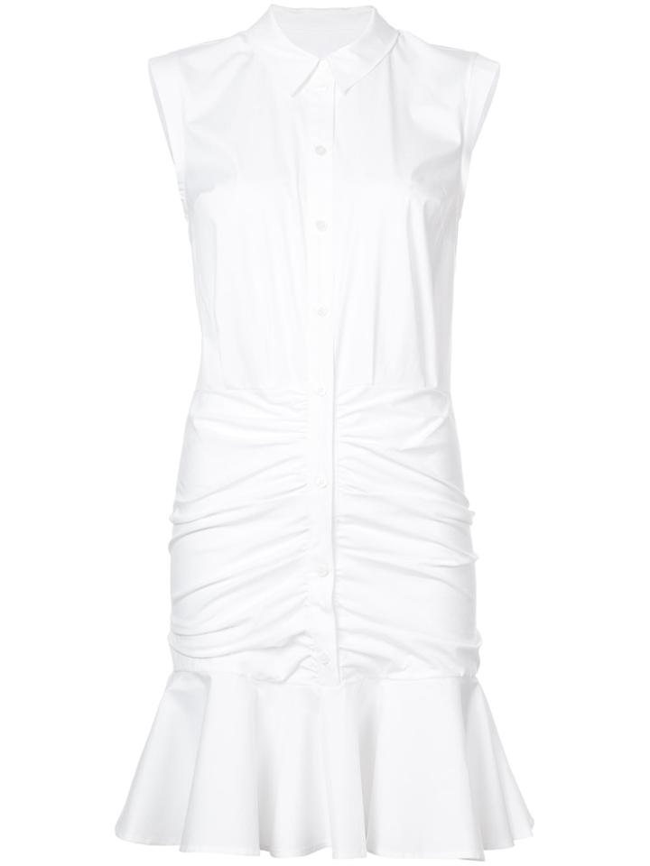 Veronica Beard Frill-trim Shirt Dress - White