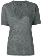 Isabel Marant Deep V-neck T-shirt - Grey