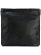 The Last Conspiracy Large Waxed Clutch - Black