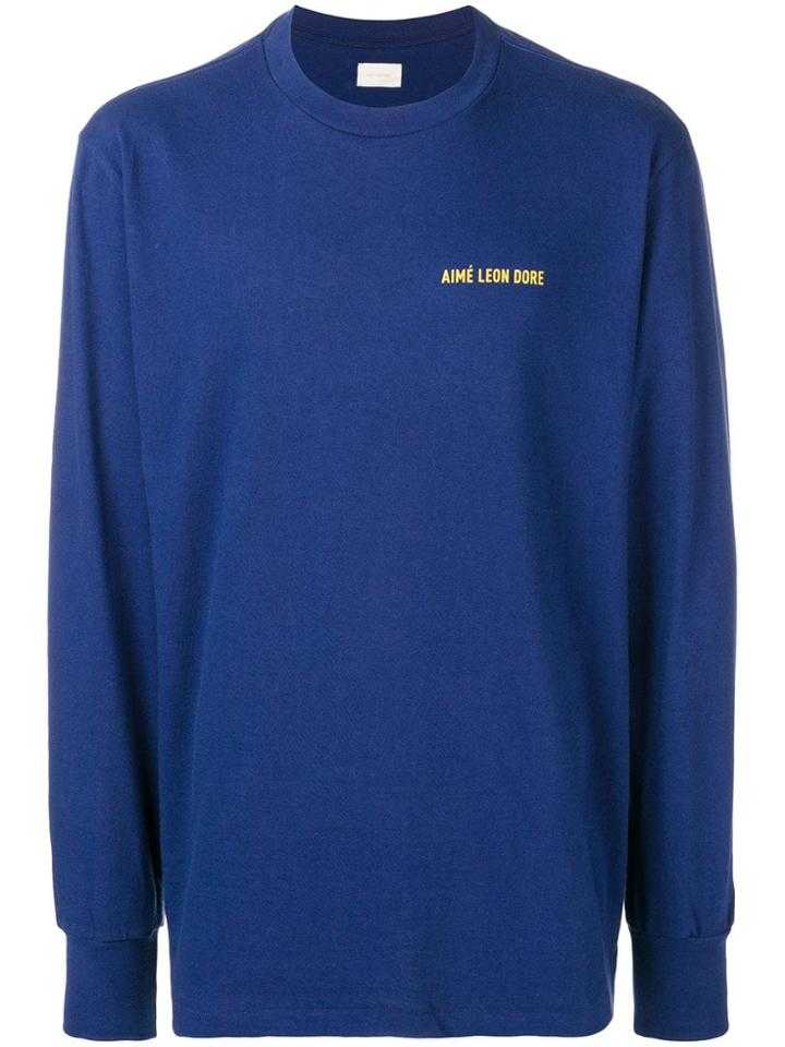 Aimé Leon Dore Logo Print Sweatshirt - Blue