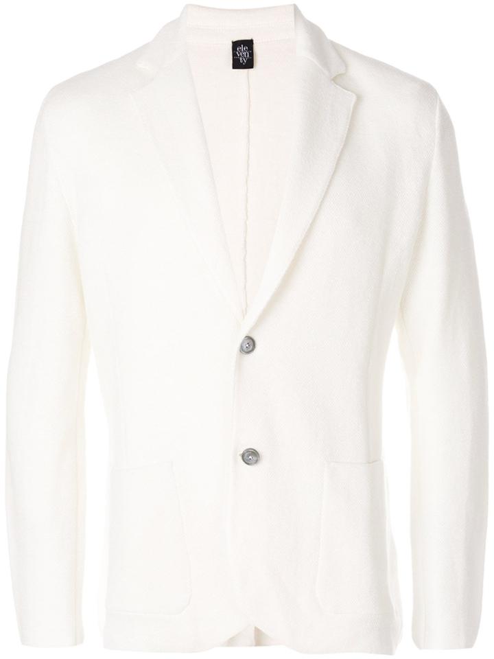 Eleventy Single Breasted Blazer - White
