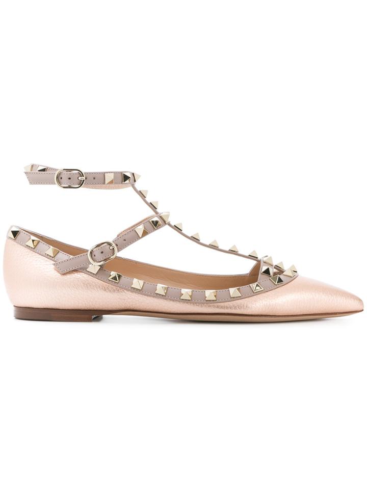 Valentino Valentino Garavani Rockstud Ballerinas - Metallic
