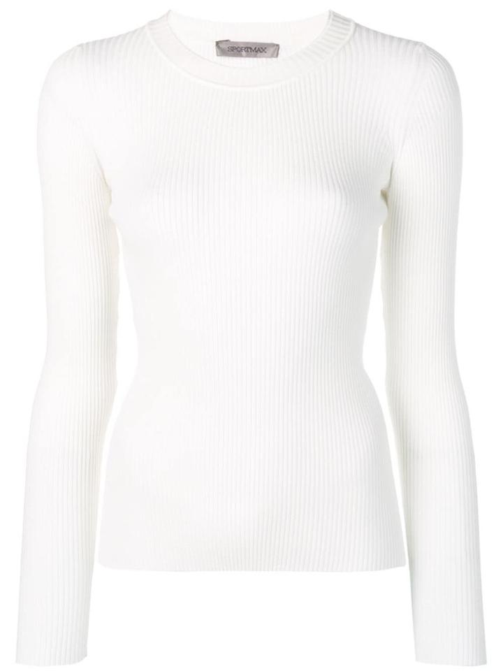 Sportmax Rib Knit Sweater - White