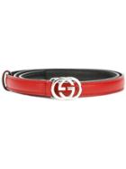 Gucci Gg Buckle Belt - Red