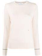 Calvin Klein Logo Embroidered Jumper - Neutrals