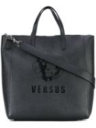 Versus - Embossed Logo Tote - Women - Artificial Leather - One Size, Black, Artificial Leather