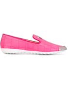 Giuseppe Zanotti Design Embossed Crocodile Effect Slippers