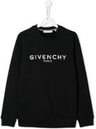 Givenchy Kids Teen Logo Printed Sweatshirt - Black