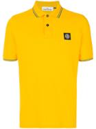 Stone Island Embroidered Logo Polo Shirt - Yellow & Orange