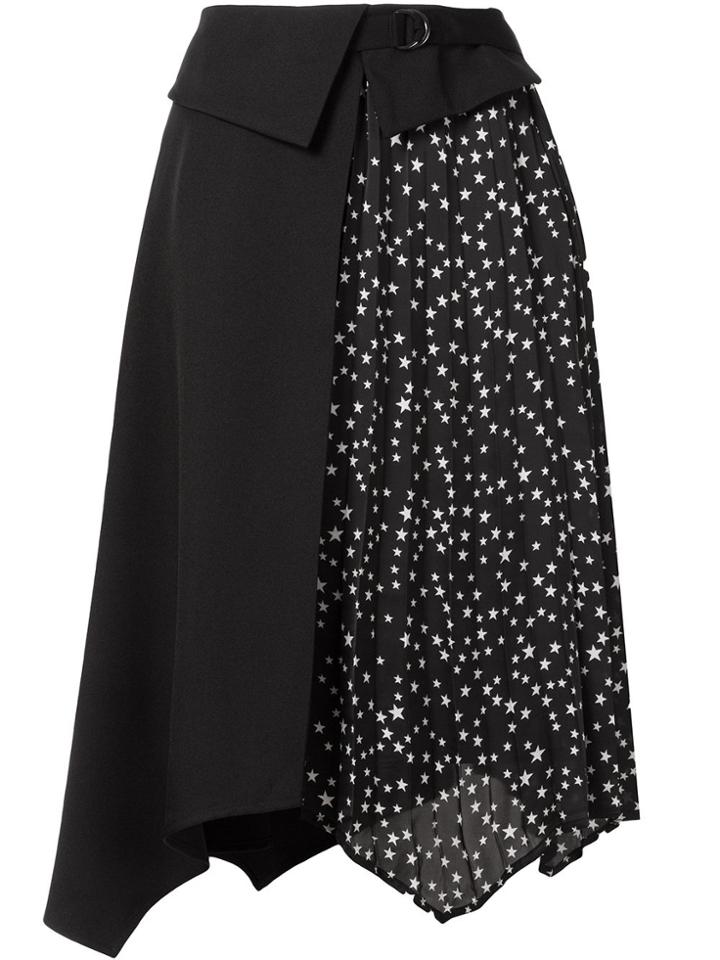 Guild Prime Star-print Panelled Skirt - Black