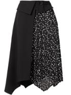 Guild Prime Star-print Panelled Skirt - Black