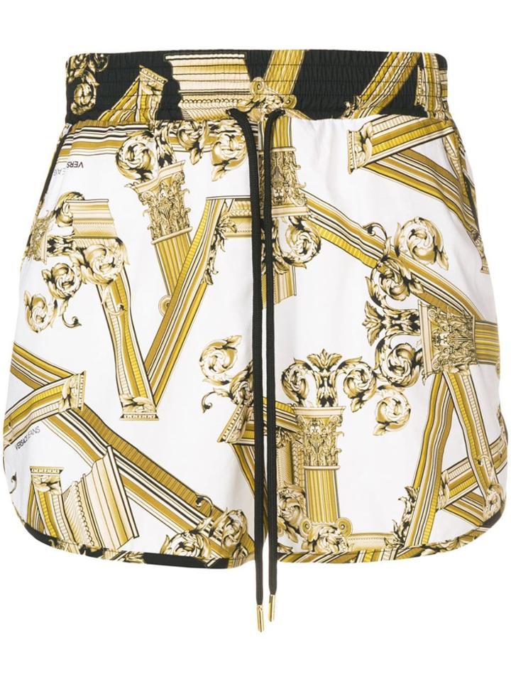 Versace Jeans Baroque Print Shorts - White