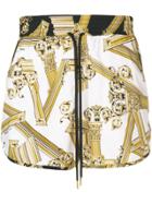 Versace Jeans Baroque Print Shorts - White