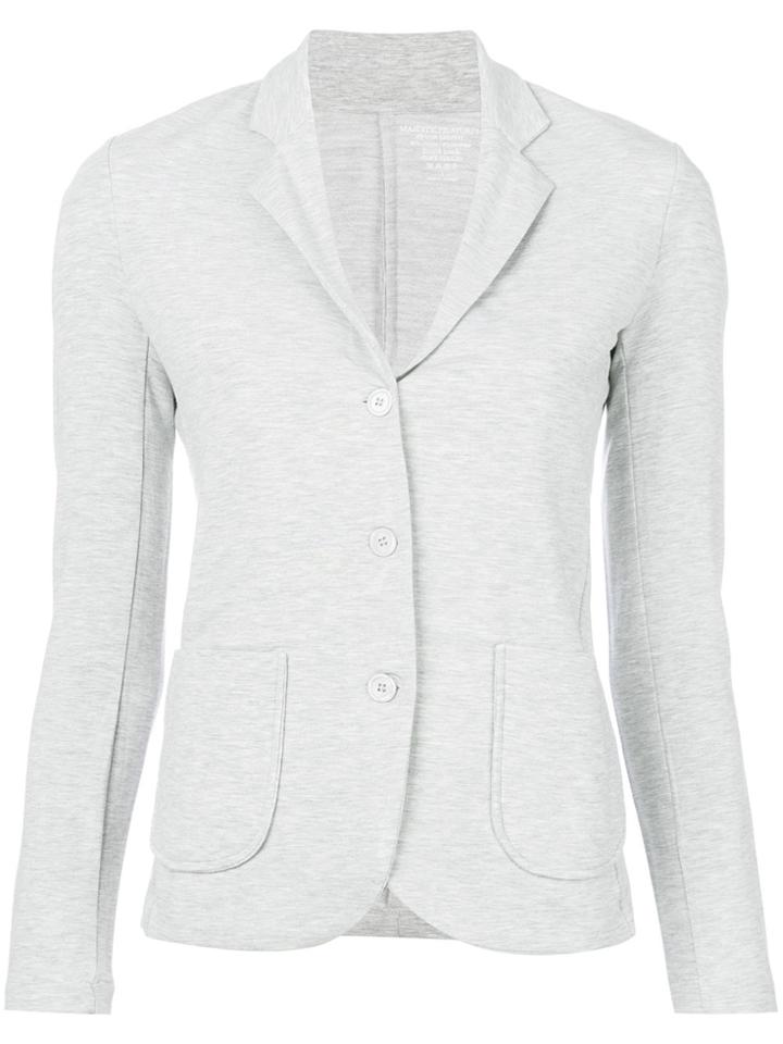 Majestic Filatures Fitted Jersey Blazer - Grey