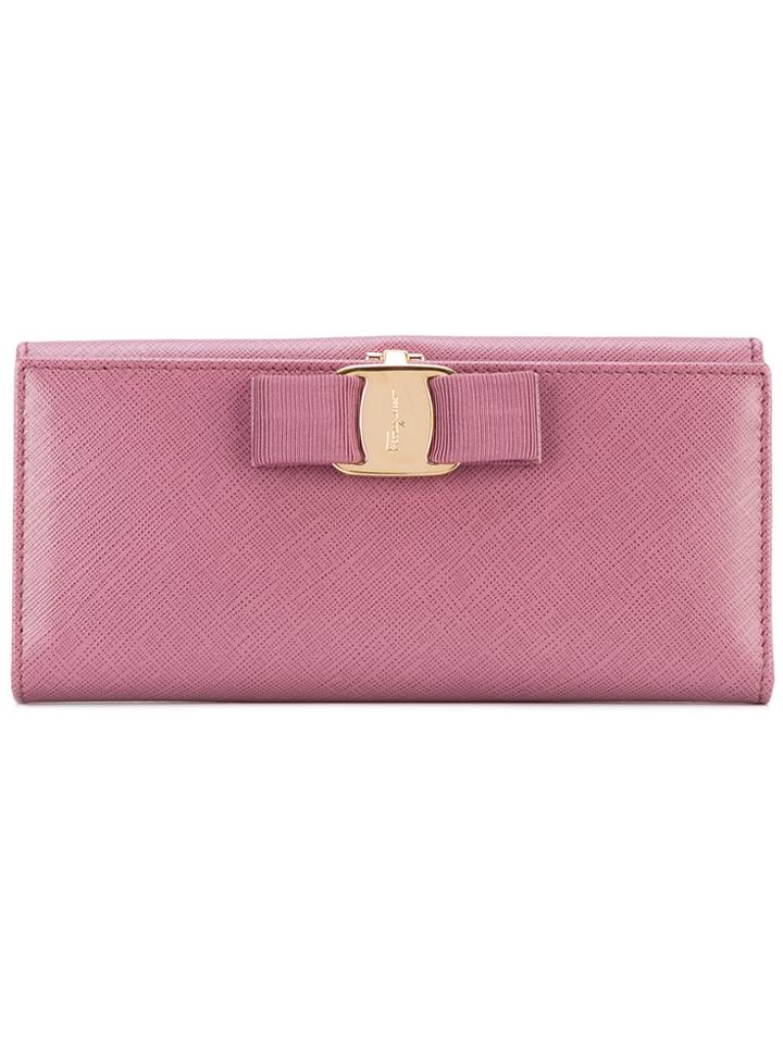 Salvatore Ferragamo Continental Vara Wallet - Pink & Purple