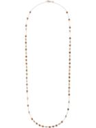 John Hardy Silver Classic Chain Tiger Eye Bead Necklace - Brown
