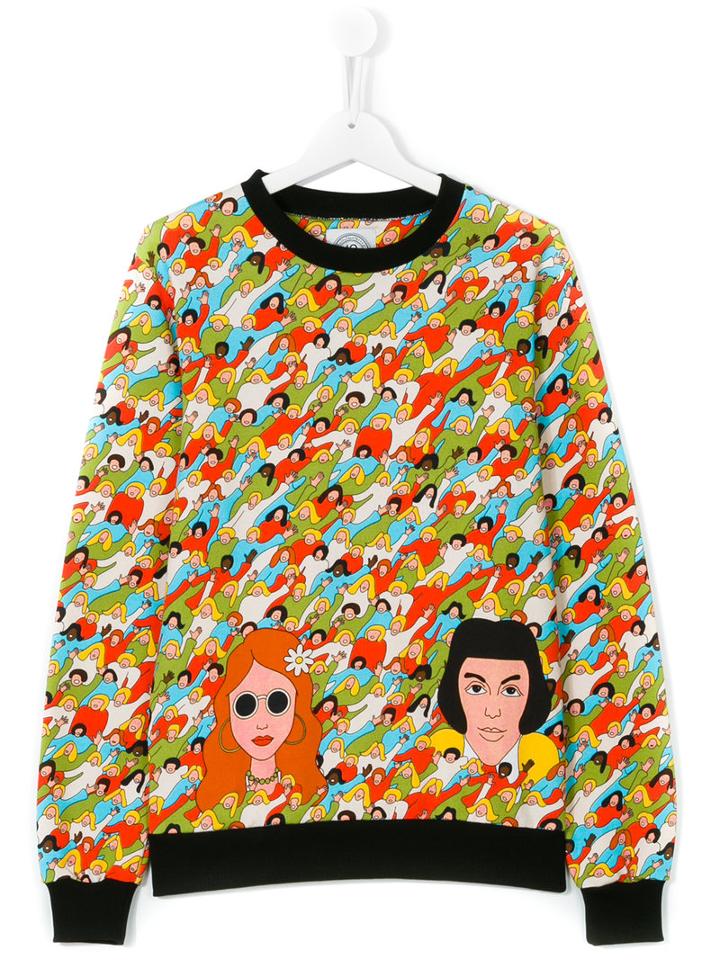 10x10 An Italian Theory Kids - Crowd Print Sweatshirt - Kids - Cotton - 14 Yrs