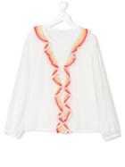 Chloé Kids - Rainbow Ruffle Blouse - Kids - Silk/cotton/polyester/viscose - 14 Yrs, White