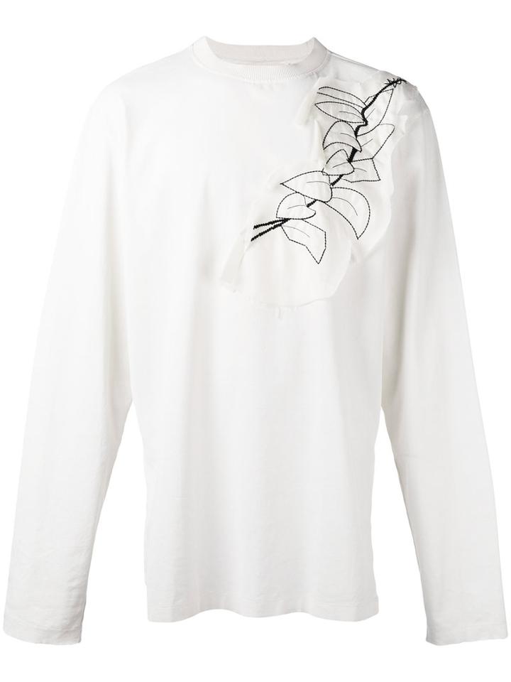 Damir Doma Patched T-shirt, Men's, Size: Large, White, Cotton