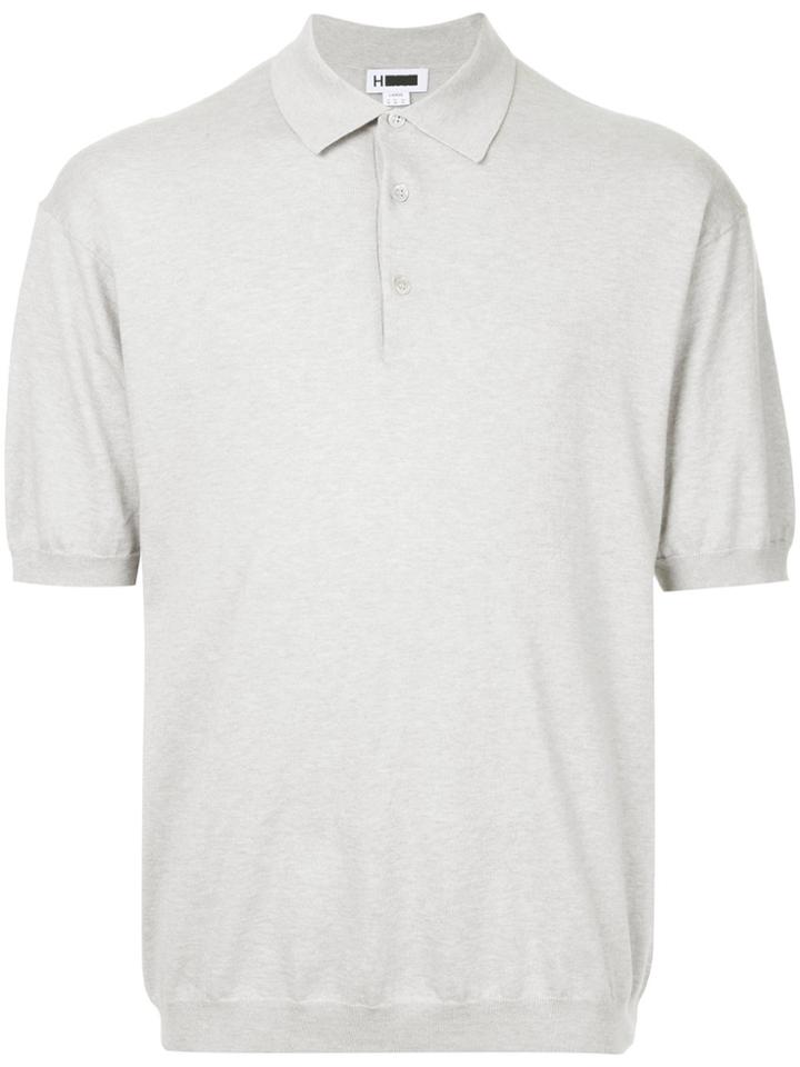H Beauty & Youth Knitted Polo Shirt - Grey