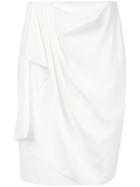 Baja East Draped Wrap Skirt, Women's, Size: 0, White, Triacetate/polyester