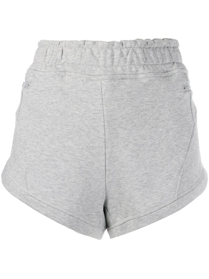 Adidas By Stella Mcmartney Logo Embroidered Running Shorts - Grey