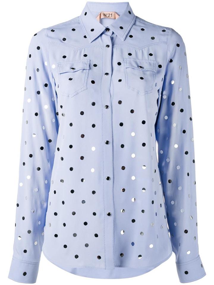 No21 Polka Dot Shirt - Pink & Purple