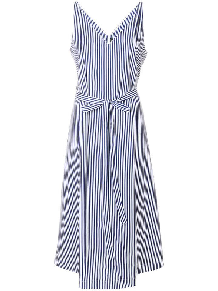 Joseph V-neck Shift Sleeveless Day Dress - Blue