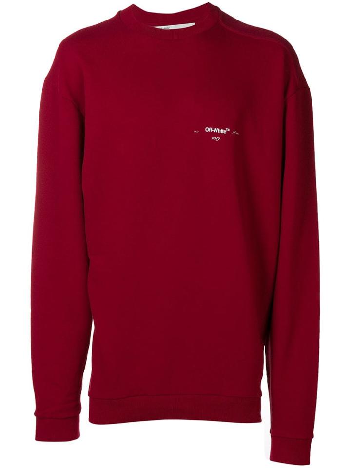 Off-white Chest Logo Sweatshirt - Red