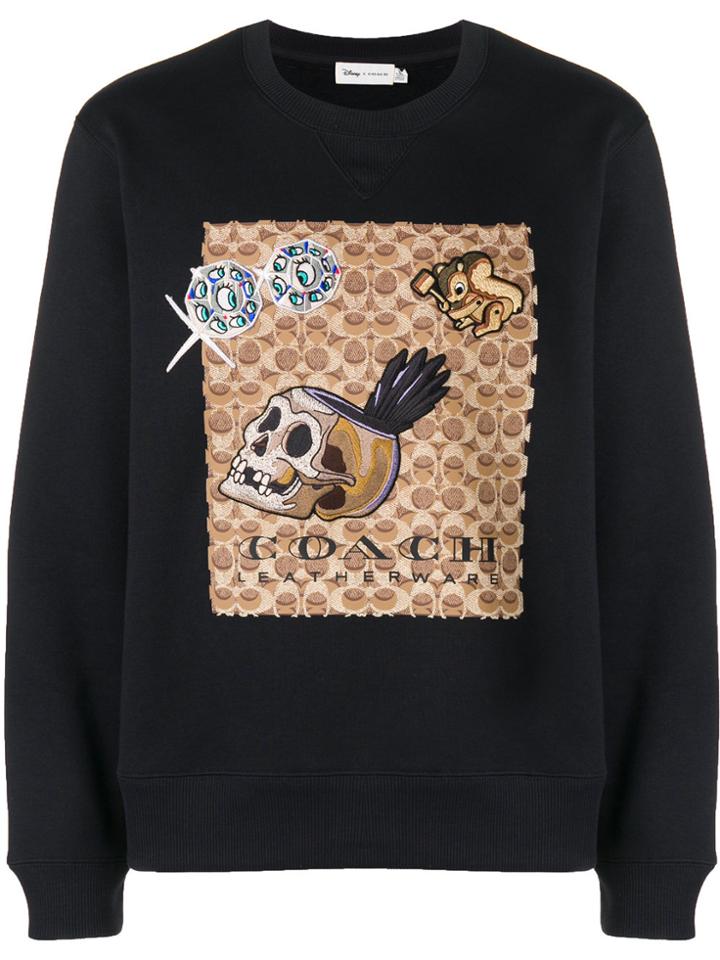 Coach Signature Crew Neck Sweatshirt - Black