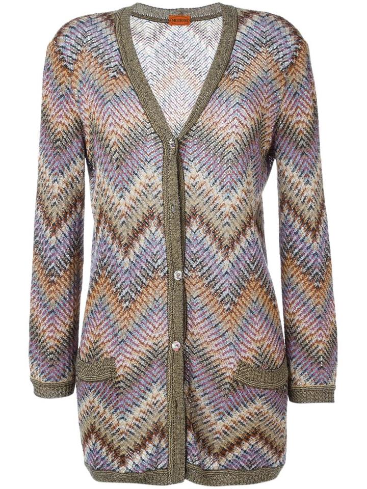 Missoni Vintage Zig Zag Knit Long Cardian