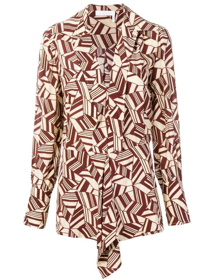 Chloé Printed Blouse - Brown