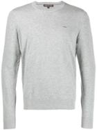 Michael Michael Kors Slim-fit Logo Sweater - Grey