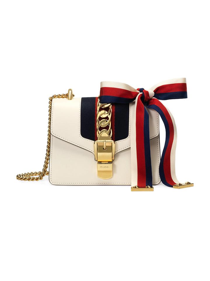 Gucci - Sylvie Leather Mini Chain Bag - Women - Leather/nylon/metal/microfibre - One Size, Women's, Nude/neutrals, Leather/nylon/metal/microfibre