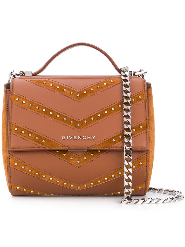 Givenchy Pandora Box Studded Bag - Brown