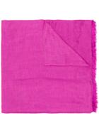's Max Mara Frayed Scarf - Pink & Purple