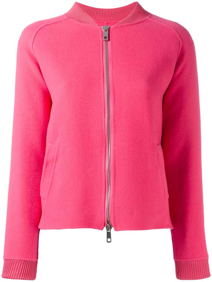 P.a.r.o.s.h. Zip-up Bomber Jacket, Women's, Size: Medium, Pink/purple, Wool